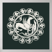  Medieval Griffin Combat Medallion Poster (Voorkant)
