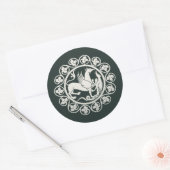 Medieval Griffin Combat Medallion Ronde Sticker (Envelop)