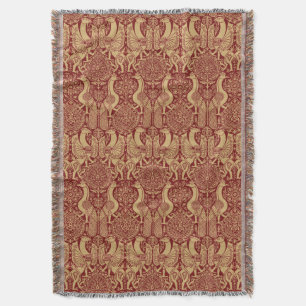 medieval Griffin en pacock patroon Deken