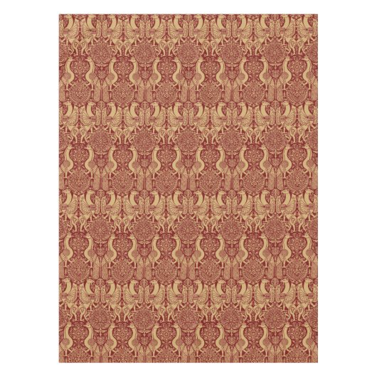 medieval Griffin en pacock patroon Tafelkleed (Voorkant)