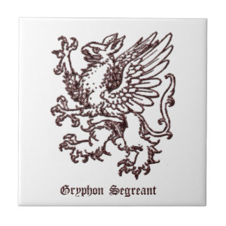 Medieval Heraldry Griffin segreant Tegeltje