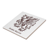 Medieval Heraldry Griffin segreant Tegeltje (Zijkant)