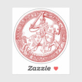 Medieval Heraldry Seal of Thomas de Beauchamp Sticker (Vel)