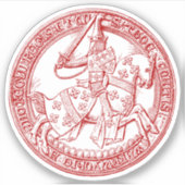 Medieval Heraldry Seal of Thomas de Beauchamp Sticker (Voorkant)