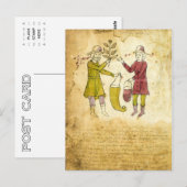 Medieval Herbalist Manuscript-kaart Briefkaart (Voorkant / Achterkant)