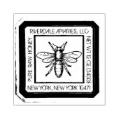 Medieval Honeybee Distress Design Honey Label Rubberstempel (Afrduk)