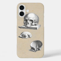 Medieval Human Skull geïllustreerd