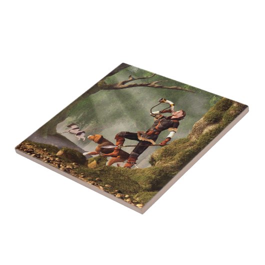 Medieval Huntress Tegeltje (Zijkant)