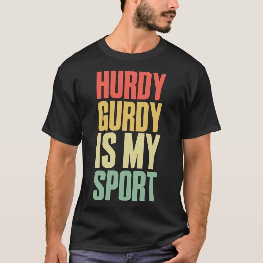 Medieval Hurdy Gurdy Sport Instrument Music T-shirt (Voorkant)