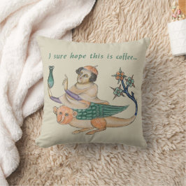 Medieval "Ik hoop zeker dat dit koffie-Sierkussen  Kussen