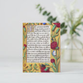 Medieval Illuminated Manuscript Gospel St. John Briefkaart (Staand voorkant)