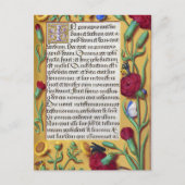 Medieval Illuminated Manuscript Gospel St. John Briefkaart (Voorkant)