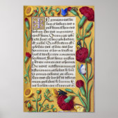 Medieval Illuminated Manuscript Gospel St. John Poster (Voorkant)