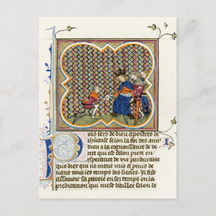 Medieval Illumination St Paul's Epistle Briefkaart