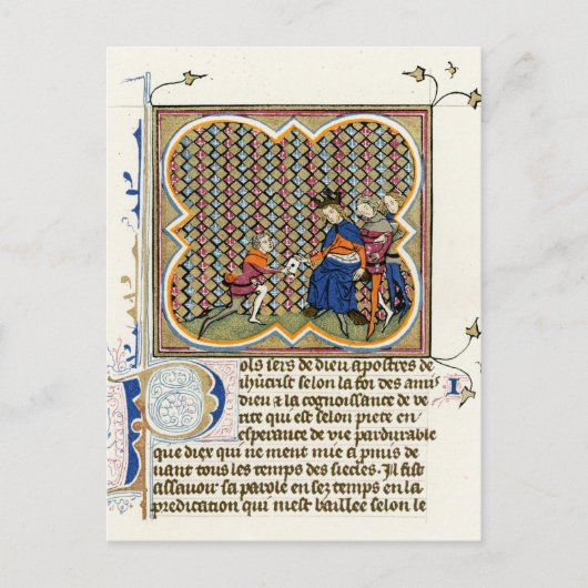 Medieval Illumination St Paul's Epistle Briefkaart (Voorkant)