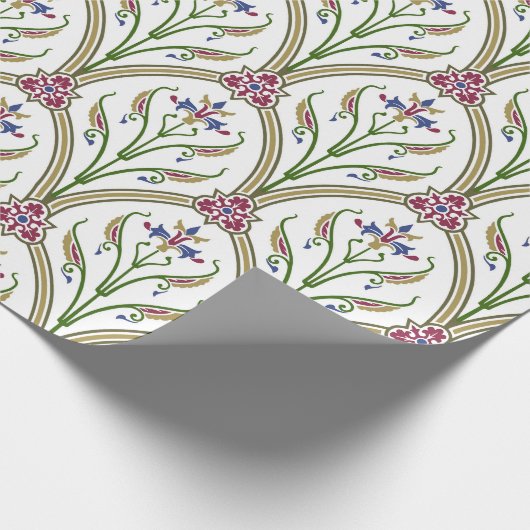 Medieval Iris Pattern Cadeaupapier (Hoek)