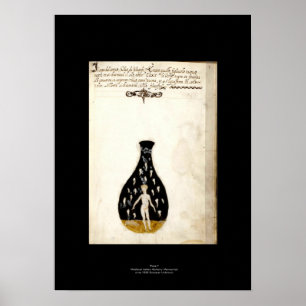 Medieval Italiaans Alchemy Poster Bord 7