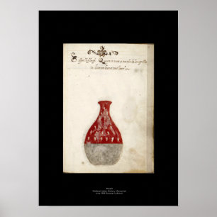 Medieval Italiaans Alchemy Poster Bord 9