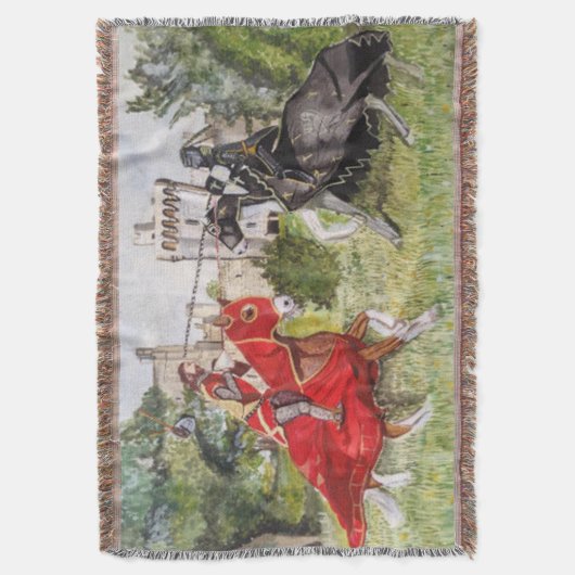 Medieval Joust Tapestry Deken (Voorkant Verticaal)