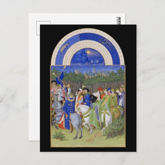 Medieval kalender mei Taurus & Gemini Briefkaart (Voorkant / Achterkant)