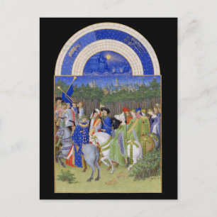 Medieval kalender mei Taurus & Gemini Briefkaart