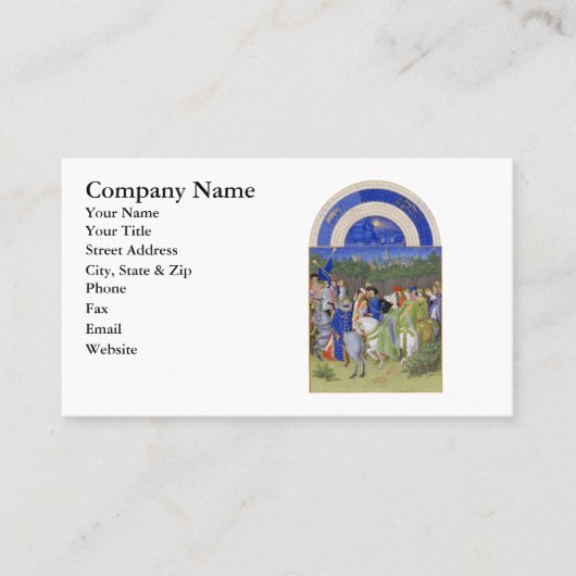 Medieval kalender mei Taurus & Gemini Visitekaartje (Voorkant)