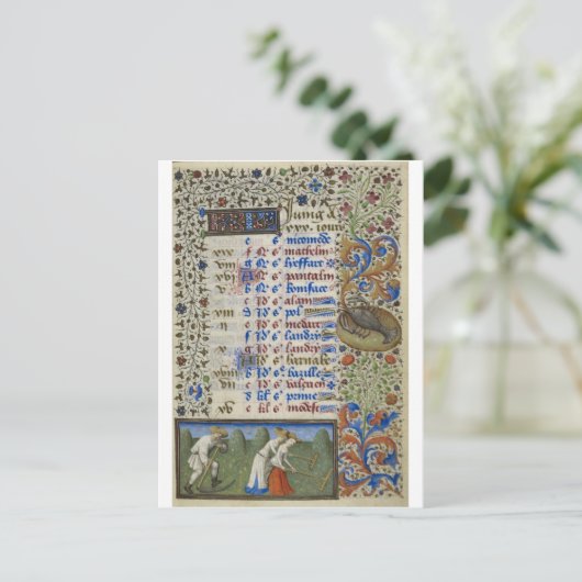 Medieval kalenderar: June Briefkaart (Staand voorkant)
