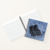 Medieval kasteel in blauw notitieboek (Binnen)