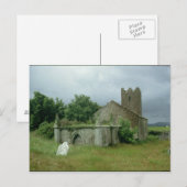 Medieval kerk en kerkhof briefkaart (Voorkant / Achterkant)
