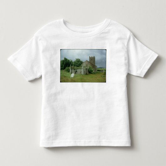 Medieval kerk en kerkhof kinder shirts (Voorkant)