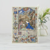 Medieval kerstfeest door de Bedford Master Feestdagenkaart (Staand voorkant)