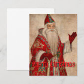 Medieval kerstkaart notitiekaartje (Voorkant / Achterkant)