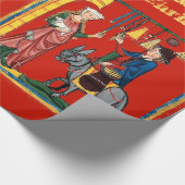 Medieval Kerstmis Cadeaupapier (Hoek)