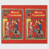 Medieval Kerstmis Cadeaupapier (Vlak)
