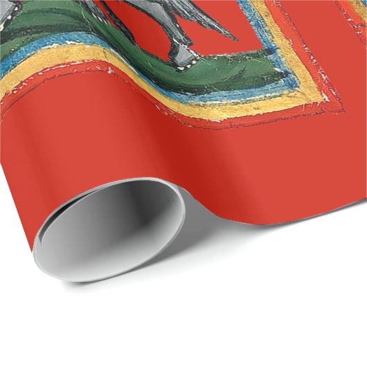 Medieval Kerstmis Cadeaupapier (Rol Hoek)