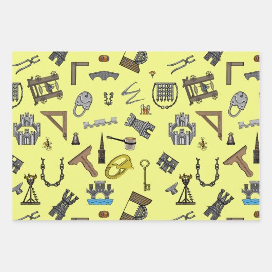 Medieval Kights, Engineering en Planten Inpakpapier Vel (Voorkant 3)