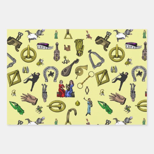 Medieval Kights, Engineering en Planten Inpakpapier Vel (Voorkant)