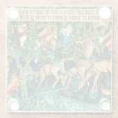 Medieval King Arthur William Morris Glazen Onderzetter (Achterkant)