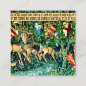 Medieval King Arthur William Morris Informatiekaartje (Voorkant)