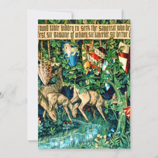 Medieval King Arthur William Morris Kaart (Voorkant)