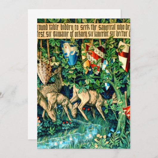 Medieval King Arthur William Morris Kaart (Voorkant / Achterkant)