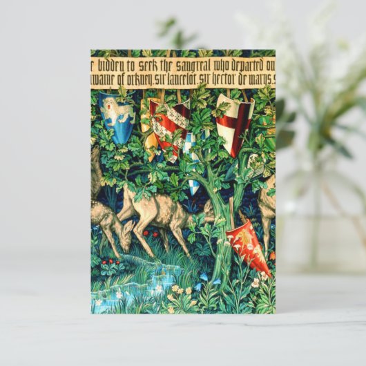 Medieval King Arthur William Morris Kaart (Staand voorkant)