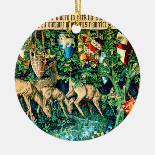 Medieval King Arthur William Morris Keramisch Ornament (Voorkant)