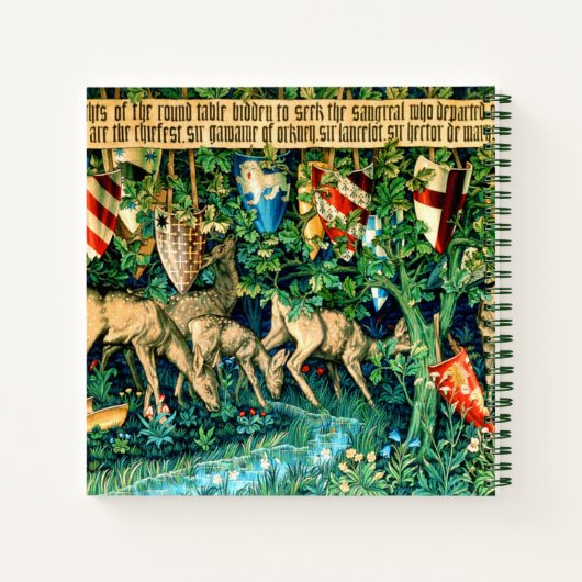 Medieval King Arthur William Morris Notitieboek (Achterkant)