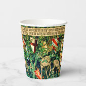 Medieval King Arthur William Morris Papieren Bekers (Achterkant)
