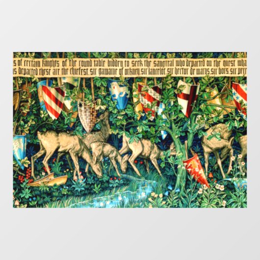 Medieval King Arthur William Morris Raamsticker (Vel)