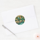 Medieval King Arthur William Morris Ronde Sticker (Envelop)