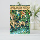 Medieval King Arthur William Morris RSVP Kaartje (Staand voorkant)