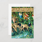 Medieval King Arthur William Morris RSVP Kaartje (Voorkant / Achterkant)