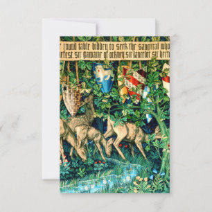 Medieval King Arthur William Morris RSVP Kaartje